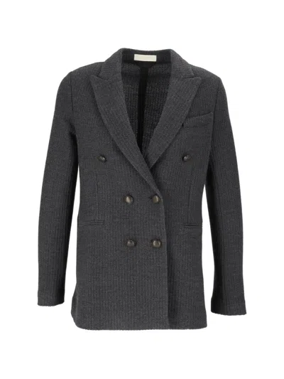 Circolo 1901 Double-breasted Knitted Jacket In Multi