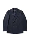 Circolo 1901 Double Breasted Jacket Structured Shoulders In Blue