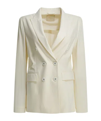 Circolo 1901 Double-breasted Suit Jacket In Neutral