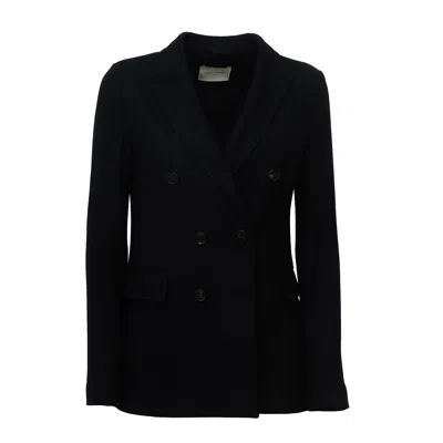 Circolo 1901 Double-breasted Wool Jersey Blazer In Blue