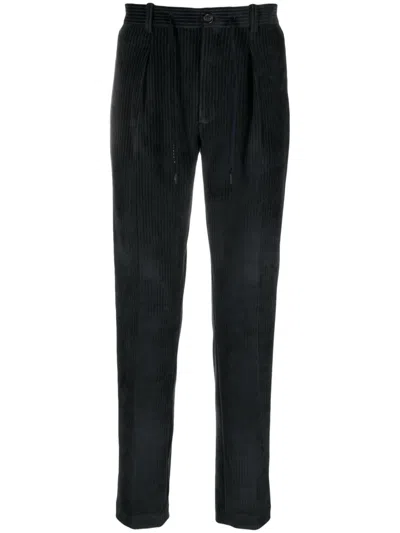 Circolo 1901 Pleated Drawstring Corduroy Trousers In Blue