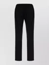 Circolo 1901 Elastic Waistband Straight Leg Trousers In Black
