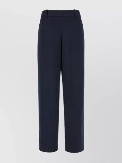 CIRCOLO 1901 EMBROIDERY DETAIL STRETCH COTTON WIDE-LEG TROUSERS