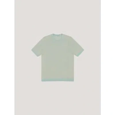 Circolo 1901 Fancy Knit 2-tone T-shirt In Dark Bluna Blue Cn4417