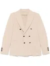 Circolo 1901 Cotton Double-breasted Jacket In Neutrals