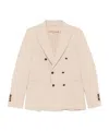 Circolo 1901 Cotton Double-breasted Jacket In Nude