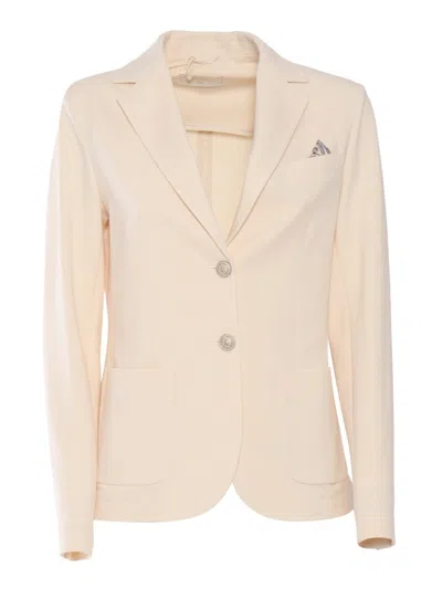 CIRCOLO 1901 FITTED TAILORED BLAZER WITH NOTCHED LAPELS