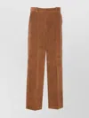 Circolo 1901 Flared Corduroy Trousers Lateral Pockets In Brown
