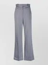 Circolo 1901 Flared Pinstripe Pattern Trousers In Blue