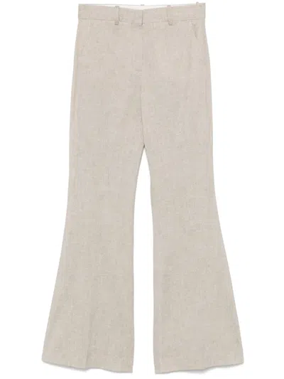 Circolo 1901 Flared Trosuers In Neutrals