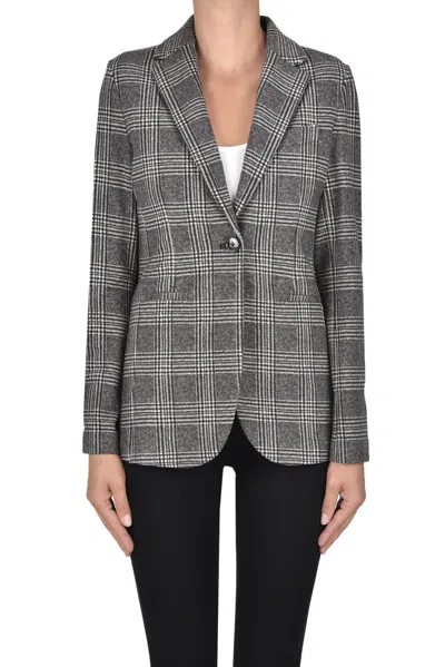 Circolo 1901 Fleece Style Fabric Blazer In Gray