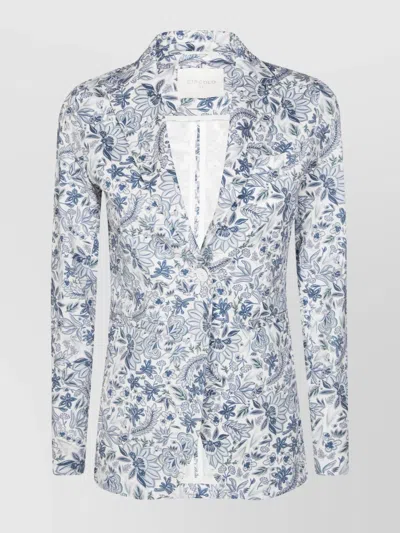 Circolo 1901 Floral Pattern Single-breasted Jacket In Multi