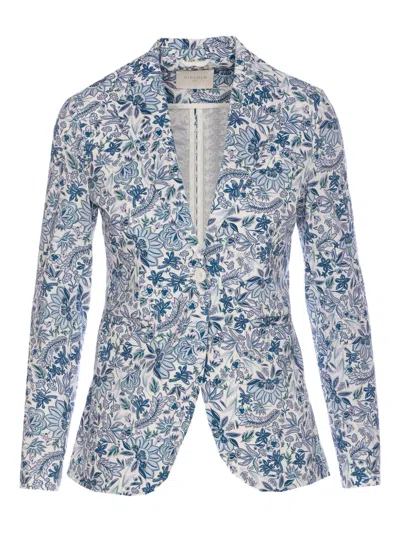 CIRCOLO 1901 FLORAL-PRINT BLAZER