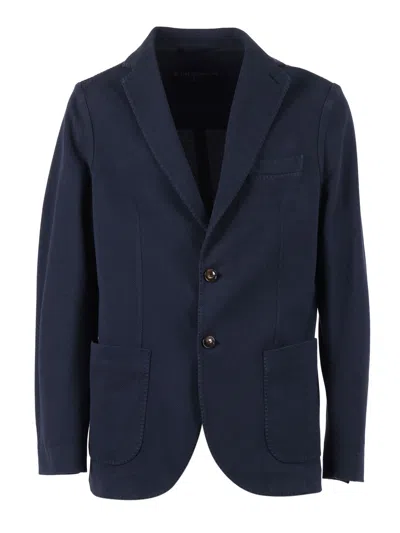Circolo 1901 Cotton Linen Classic Blazer In Black