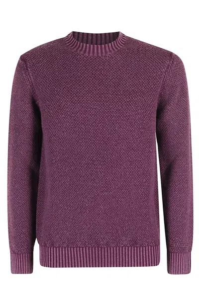 Circolo 1901 Maglia G Collo Lana Merinos Punto Gennaro In Purple