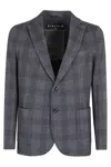 Circolo 1901 Navy Plaid Check Single-breasted Blazer For Men In Blu