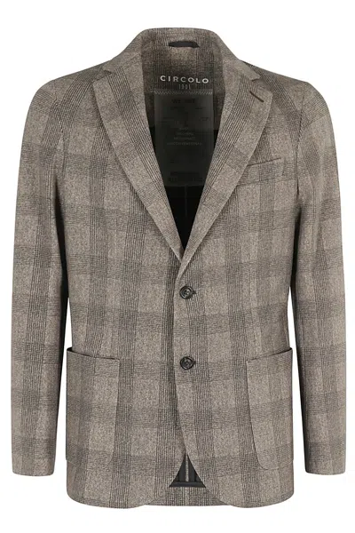 Circolo 1901 Giacca 1 Petto Galles Jersey In Beige