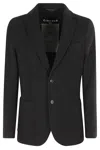 Circolo 1901 Textured Cotton Blazer In Nero