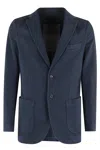 Circolo 1901 Single-breasted Blue Blazer With Honeycomb Texture In Blue