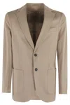 Circolo 1901 Super Light Piquet Jersey Jacket In Stone