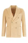Circolo 1901 Corduroy Double-breasted Jackets Button Detailing In Neutral