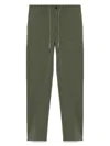 Circolo 1901 Straight Leg Cotton Trousers With Pockets In Green