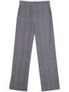 Circolo 1901 Check-pattern Straight-leg Trousers In Grey