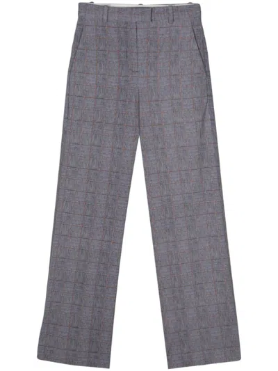 CIRCOLO 1901 GREY PRINCE OF WALES MASCULINE PANTS