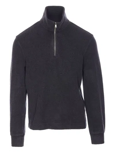 Circolo 1901 Half-zip High-neck Sweater In Gray