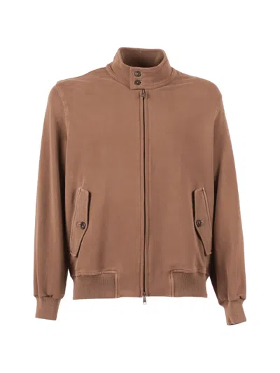 Circolo 1901 Harrington Zip-up Bomber Jacket In Brown