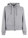 Circolo 1901 Heathered Wool Full Zip Hoodie In Gray