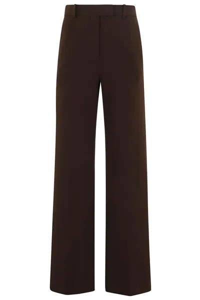 CIRCOLO 1901 CIRCOLO 1901 HIGH-WAISTED STRAIGHT LEG PANTS WITH BUTTON-DOWN BACK POCKET