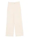 Circolo 1901 Beige Wide-leg Trousers With High Waist In Neutral