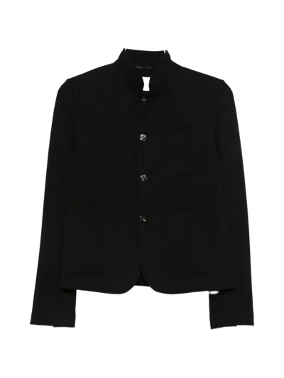 Circolo 1901 High-neck Patch-pocket Jacket In Black