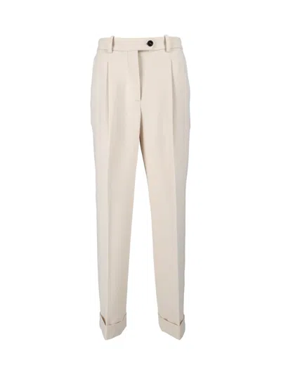 Circolo 1901 High-waist Tailored Formal Pants In Neutral