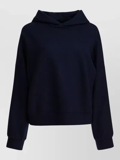 Circolo 1901 Hooded Sweatshirt Long Sleeves Relaxed Fit In Blue