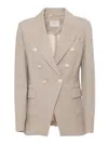 Circolo 1901 Double Breasted Jacket In Beige