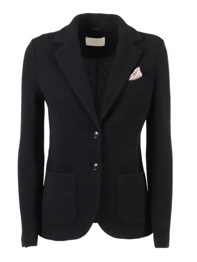 Circolo 1901 Textured Jacket In Black