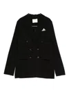 Circolo 1901 Double-breasted Blazer In Black