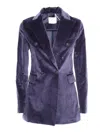 Circolo 1901 Velvet Double Breasted Jacket In Purple