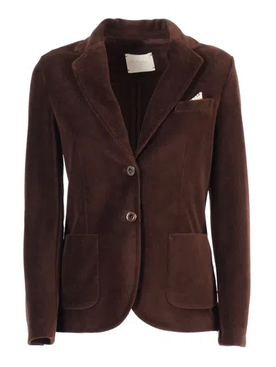 Circolo 1901 Pocket Blazer In Brown