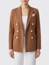 Circolo 1901 Double-breasted Lightweight Blazer In Animal Print