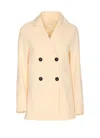 Circolo 1901 Double Breasted Jacket In Neutral