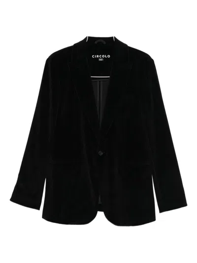 CIRCOLO 1901 CIRCOLO 1901 BLACK SINGLE-BREASTED JACKET