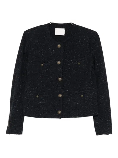 CIRCOLO 1901 CIRCOLO 1901 BLACK GIACCA FEATURING A ROUND NECK
