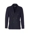Circolo 1901 Double Breasted Jacket Structured Shoulders In Blue