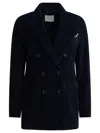Circolo 1901 Double-breasted Jacket Featuring Chest Pocket In Blue