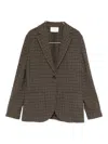 Circolo 1901 Checked Single-breasted Blazer In Blue