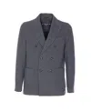 Circolo 1901 Double Breasted Jacket V-neck In Blue