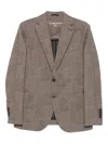 Circolo 1901 Textured Brown Blazer With Classic Two-button Front In Brown